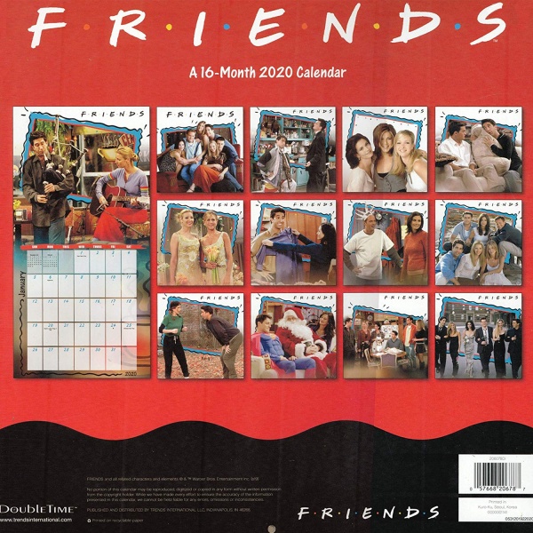 Friends Calendar 2020 Bundle - with Over 100 Calendar Stickers