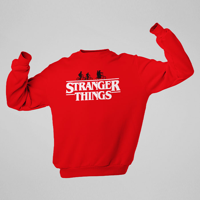 red stranger things hoodie