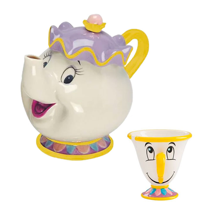 Disney Beauty and The Beast Chip 8oz Sculpted Ceramic Tea Cup